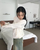 Hanen Vintage Rose Rainy Season Flower Cable Knit