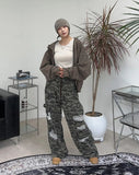 Cardin Pigment Washing Cropped Hooded Zip-Up