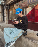 K Color Matching Layered Sweatshirt