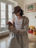 Scuz seersucker check shirt