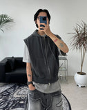 Hens Pigment Hood Zip-Up Vest