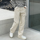 Corduroy Pintuck Semi-Wide Pants