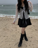 Morning Eyelet Mini Flared Skirt