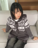 Linga Duffle Nordic Hood Knit Cardigan