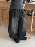 Kyopa cut brushed denim wide pants