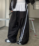 Tudi diagonal track nylon training pants
