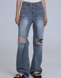 Lokin Damage Flare Jeans