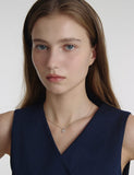 Essence Silver (W) Moissanite Flower Necklace