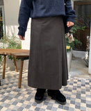 Keden Banding Peach Fuzz Wrap Skirt