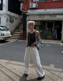 Rough damage layered sleeveless