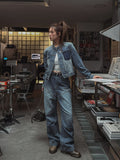 Chike Diagonal Rivet Denim Pants