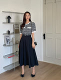 Joanne Flared Long Skirt (belt set)