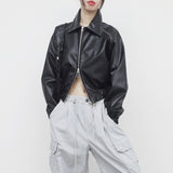 Roia Stitch Leather Jacket
