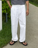 Int two tuck banding wide pants