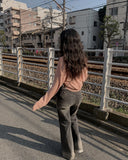 Hawk Washing Bootcut Slit Denim Pants