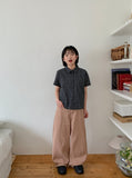 Mameli Check Crop Short Sleeve Shirt