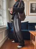 Laura Two Pintuck Wide Slacks