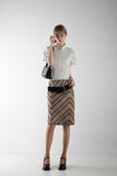 Checker Midi Skirt