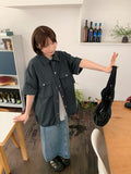 [unisex] Femins Pocket Nylon Over Short Sleeve Shirt