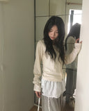 Huli check plain lace wrap skirt