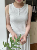 Tintree ribbed button sleeveless
