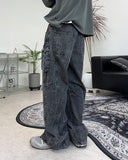 Tones Washed Multi Cargo Denim Pants