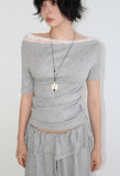 LACE OFFSET TEE
