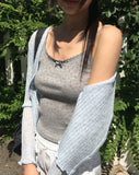 Hooyou Flower Punching Ribbon Lace Sleeveless
