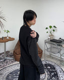 Lucene Two-Tone Fingerhole Henley Neck Knit