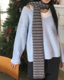 Suding Stripe Knit Muffler