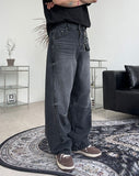 Rat Domingo Curved Denim Pants