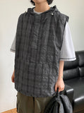 [unisex] Loved Summer Check Hooded Vest