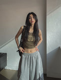 Bird Vintage Ribbed Halter Sleeveless