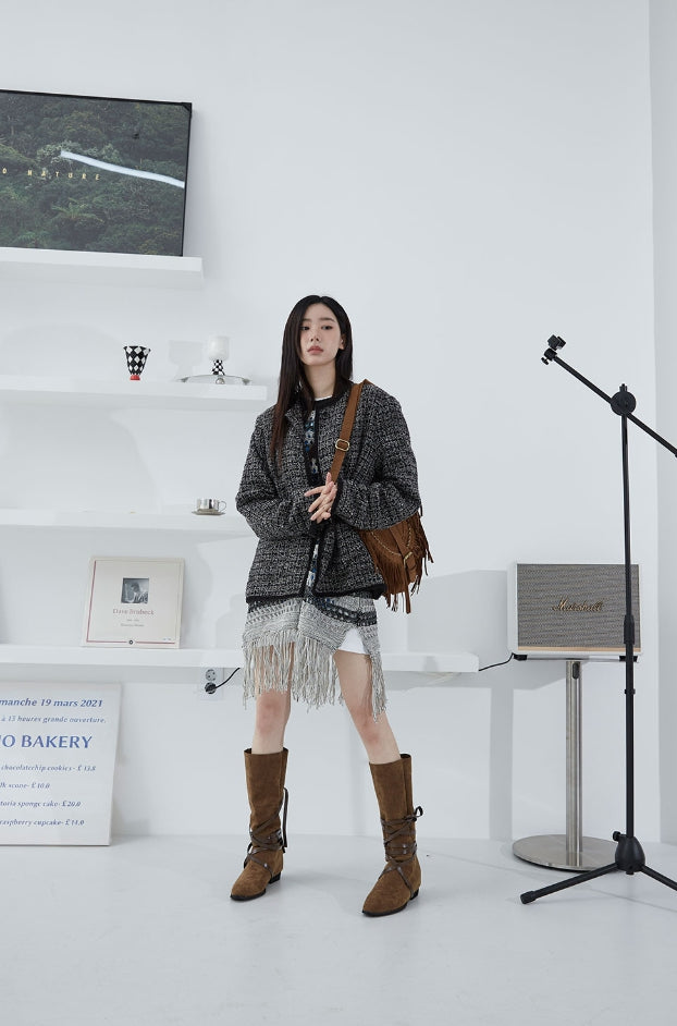 【COLOR iN ID】wiki tweed jacket COLOR iN ID】wiki tweed jacket