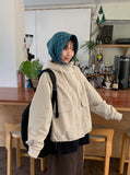 Pominy Pocket String Cotton Hood Jacket