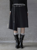 Stripe Unbalanced Skirt