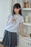 Miyucat Crop Short Sleeve Tee