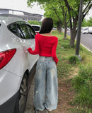 Becky Rough Damaged Denim Pants
