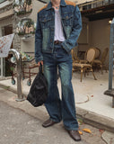 Morgan Corduroy Patch Wide Denim Pants