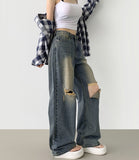 Summer No-Fade Balloon Wide-Fit Denim Pants