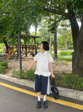 Ganz Color Matching Banding Bermuda Pants