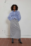 shirring long sleeves shirt