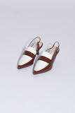 two-tone stiletto slingback