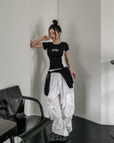 Sporty Star Printing Color Matching Short Sleeve