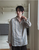 Senel Striped Oversized Long Sleeve Shirt
