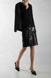 Leather Midi Skirt