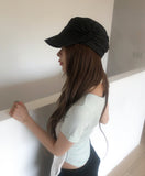 Stripe Shirring Madoros Cap