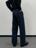 Midnight Navy Semi-Wide Slacks