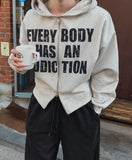Addiction Back Print Hoodie Zip-Up