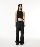 Diagonal Flare Pants